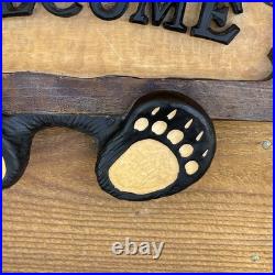 Bearfoots Bear Welcome Wall Hanging Jeff Fleming Big Sky Carvers Resin Vintage