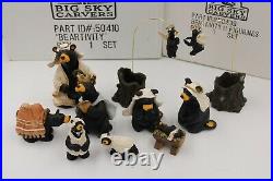 Bearfoots Bears Beartivity Nativity Jeff Fleming Big Sky Carvers 2 sets with box