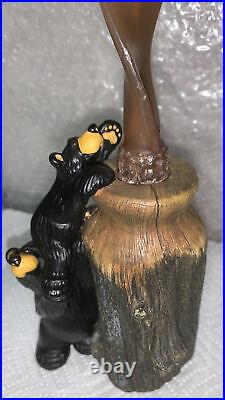 Bearfoots Bears Best Buds1702/2900 Candlestick/Vase Fleming Big Sky Carvers