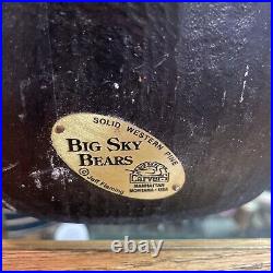 Bearfoots Bears Big Sky Carvers Jeff Fleming 9.5 Solid Wood Hand-Carved Rare