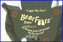 Bearfoots Bears Big Sky Carvers Jeff Fleming Light My Fire Bear Candle Holder