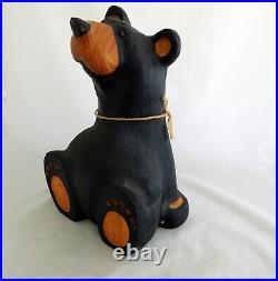 Bearfoots Bears Big Sky Jeff Fleming Rare Solid Wood 13 Hand Carved