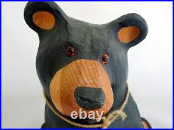 Bearfoots Bears Big Sky Jeff Fleming Rare Solid Wood 13 Hand Carved