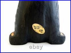 Bearfoots Bears Big Sky Jeff Fleming Rare Solid Wood 13 Hand Carved