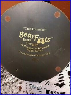 Bearfoots Bears By Artist Jeff Fleming Tree Trimming Big Sky Carvers RARE