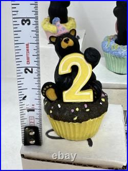 Bearfoots Bears By Jeff Fleming Happy Birthday Cupcake Figurines Big Sky Carvers