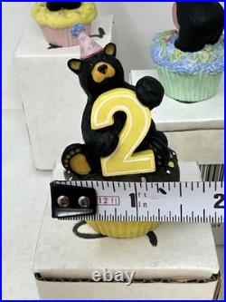 Bearfoots Bears By Jeff Fleming Happy Birthday Cupcake Figurines Big Sky Carvers
