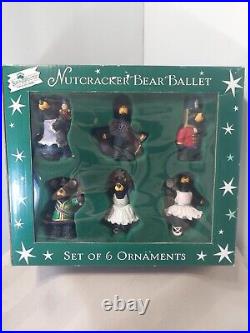 Bearfoots Bears By Jeff Fleming Nutcracker Bear Ballet Set Of 6 Ornaments 2.75