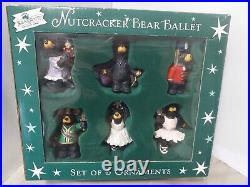 Bearfoots Bears By Jeff Fleming Nutcracker Bear Ballet Set Of 6 Ornaments 2.75