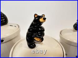 Bearfoots Bears Ceramic Storage Jars 3 PIECE SET Big Sky Carvers -FOAM PACKED VG Bearfoots Bears Ceramic Storage Jars 3 PIECE SET Big Sky Carvers -FOAM PACKED VG