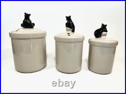 Bearfoots Bears Ceramic Storage Jars 3 PIECE SET Big Sky Carvers -FOAM PACKED VG Bearfoots Bears Ceramic Storage Jars 3 PIECE SET Big Sky Carvers -FOAM PACKED VG