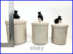 Bearfoots Bears Ceramic Storage Jars 3 PIECE SET Big Sky Carvers -FOAM PACKED VG Bearfoots Bears Ceramic Storage Jars 3 PIECE SET Big Sky Carvers -FOAM PACKED VG