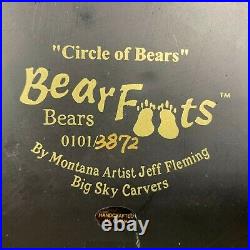 Bearfoots Bears Circle of Bears by Jeff Fleming, Big Sky Carvers 8 W x 4.5 T