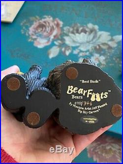Bearfoots Bears Jeff Fleming Big Sky Carvers Best Buds Vase Bear