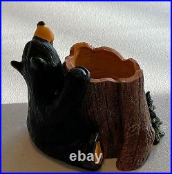 Bearfoots Bears Jeff Fleming Big Sky Carvers Pencil Holder/Bud Vase Figurine