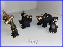 Bearfoots Bears Jeff Fleming Lot Of 4 Bear Lake, Embrace, Mom & Cub, Roasting