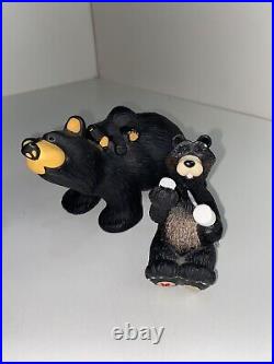 Bearfoots Bears Jeff Fleming Lot Of 4 Bear Lake, Embrace, Mom & Cub, Roasting