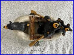 Bearfoots Bears RIVER RAFTERS Big Sky Carvers signed by Jeff Fleming
