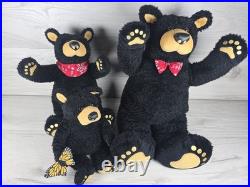 Bearfoots Bears Set of 3 Plush Bears by Big Sky Carvers Jeff Fleming SU42