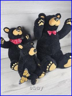 Bearfoots Bears Set of 3 Plush Bears by Big Sky Carvers Jeff Fleming SU42