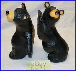 Bearfoots Bears Simon & Schuster Bookends by Jeff Fleming Big Sky Carvers Set 1