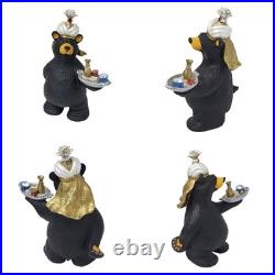 Bearfoots Beartivity III Nativity 4pc Set 50479 Jeff Fleming Big Sky Carvers