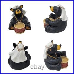 Bearfoots Beartivity III Nativity 4pc Set 50479 Jeff Fleming Big Sky Carvers