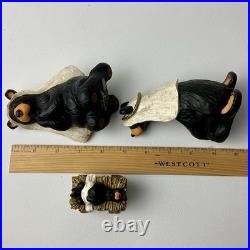 Bearfoots Beartivity Nativity Set 7 Pc Jeff Fleming Big Sky Carvers #514