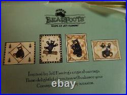 Bearfoots Big Sky Carvers 3 Plush Bears 2 Baubles & 20 Note Cards in Tin