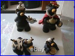 Bearfoots Big Sky Carvers 4 Beartivity III Nativity Figurines Original Box