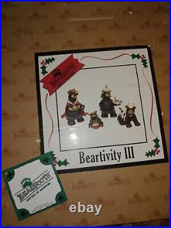 Bearfoots Big Sky Carvers Beartivity Nativity Complete Sets I, II, III retail $210