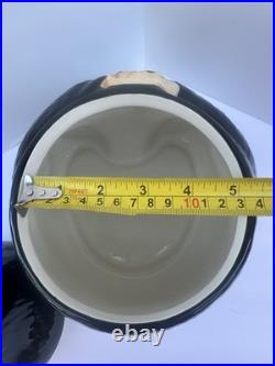 Bearfoots Big Sky Carvers Cookie Jar with Lid, Black/Beige Bear, 12 in. Preowned