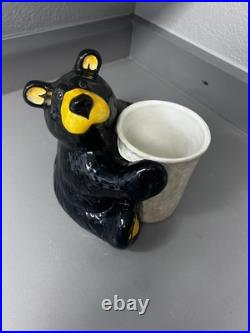 Bearfoots Big Sky Carvers Jeff Fleming Kitchen Utencil Bear Holder