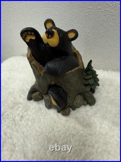 Bearfoots Big Sky Carvers Jeff Fleming Sher Bear Mama And Cubs Figurine