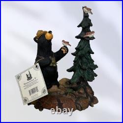 Bearfoots Birdwatcher II Figurine By Jeff Fleming Big Sky Carvers Retired Rare