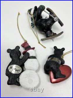 Bearfoots Black Bear Tree Ornaments & Figure Jeff Fleming Big Sky Carvers Lot 13 Bearfoots Black Bear Tree Ornaments & Figure Jeff Fleming Big Sky Carvers Lot 13