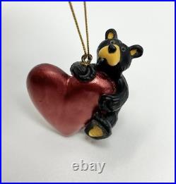 Bearfoots Black Bear Tree Ornaments & Figure Jeff Fleming Big Sky Carvers Lot 13 Bearfoots Black Bear Tree Ornaments & Figure Jeff Fleming Big Sky Carvers Lot 13