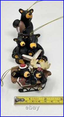 Bearfoots Black Bear Tree Ornaments & Figure Jeff Fleming Big Sky Carvers Lot 13 Bearfoots Black Bear Tree Ornaments & Figure Jeff Fleming Big Sky Carvers Lot 13