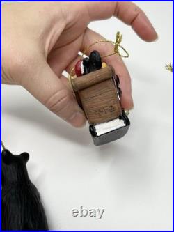 Bearfoots Black Bear Tree Ornaments & Figure Jeff Fleming Big Sky Carvers Lot 13