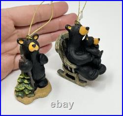 Bearfoots Black Bear Tree Ornaments & Figure Jeff Fleming Big Sky Carvers Lot 13 Bearfoots Black Bear Tree Ornaments & Figure Jeff Fleming Big Sky Carvers Lot 13