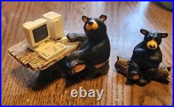 Bearfoots Black Bears Ebear Computer Office Desk Big Sky Carvers Jeff Fleming