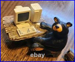 Bearfoots Black Bears Ebear Computer Office Desk Big Sky Carvers Jeff Fleming