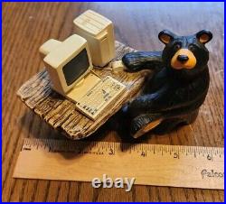 Bearfoots Black Bears Ebear Computer Office Desk Big Sky Carvers Jeff Fleming