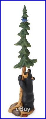 Bearfoots Bluebird And Bear with Tree Figurine Big Sky Carvers #3005080144