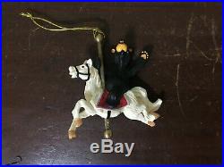 Bearfoots By Jeff Fleming Bear On Carousel Horse Christmas Ornament Signed