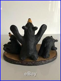 Bearfoots By Jeff Fleming Yoga Bears Black Bear Figurine Big Sky Carvers