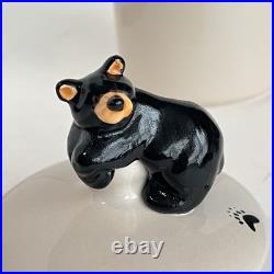 Bearfoots Ceramic Canister Jar Lodge Country Big Sky Jeff Fleming 9 Tall Bear Bearfoots Ceramic Canister Jar Lodge Country Big Sky Jeff Fleming 9 Tall Bear