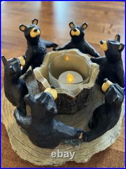 Bearfoots Circle of Bears Votive Candle Holder by Jeff Fleming Big Sky Carvers