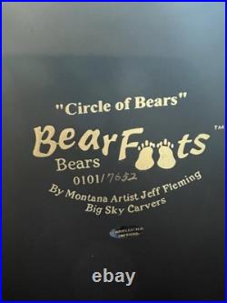 Bearfoots Circle of Bears Votive Candle Holder by Jeff Fleming Big Sky Carvers