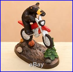 Bearfoots Dirt Bike Bear Figurine by Jeff Fleming Big Sky Carvers